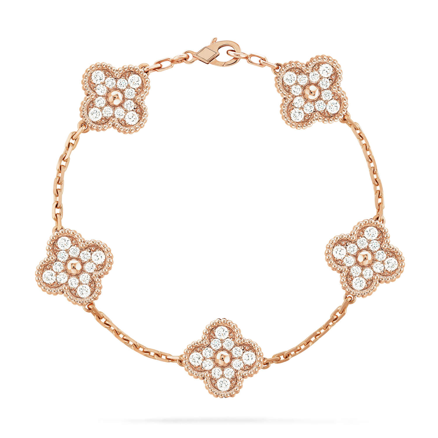 [Timi] New  CLOVER 5 MOTIF FULL DIAMOND BRACELET COLLECTION