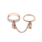 TimiHM KELLY CLOCHETTE DOUBLE RING IN  WITH DIAMONDS