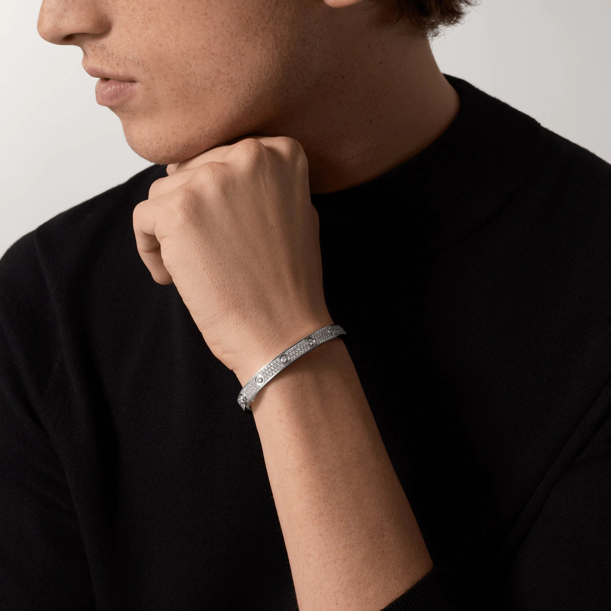 TimiLOVE BRACELET 6.1MM DIAMOND-PAVED 10 BIG DIAMONDS