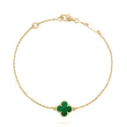 ¡®Timi¡¯CLOVER BRACELET MALACHITE 1 MOTIF