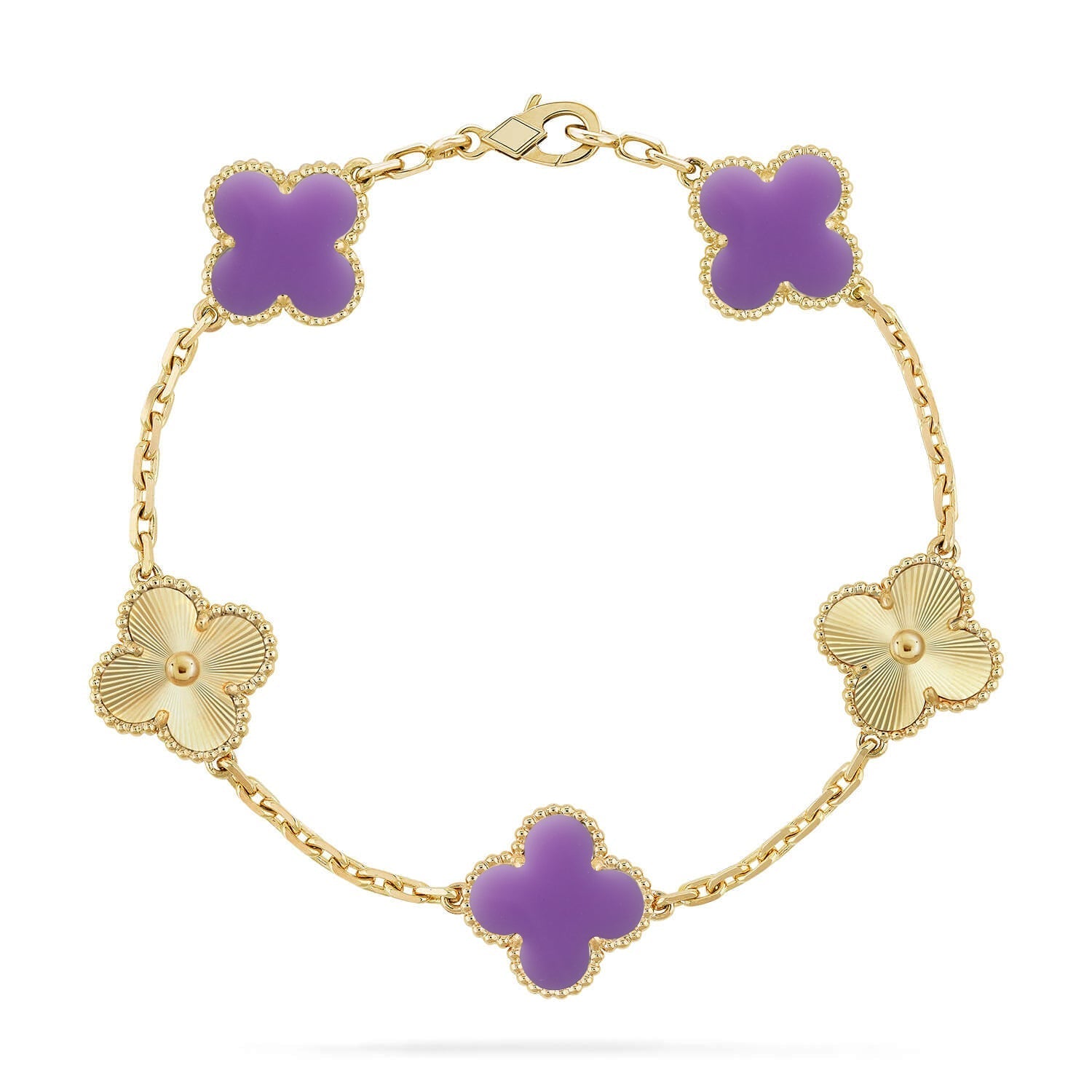 [Timi]New CLOVER 5 MOTIF LIGHT PURPLE BRACELET COLLECTION