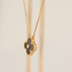TimiCLOVER 15MM DIAMOND AND MOTHER-OF-GREY NECKLACE