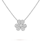 TimiCLOVER DIAMOND NECKLACE SILVER