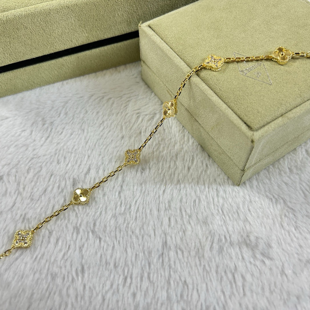 [¡®Timi¡¯]CLOVER 6 MOTIF DIAMOND LASER BRACELET
