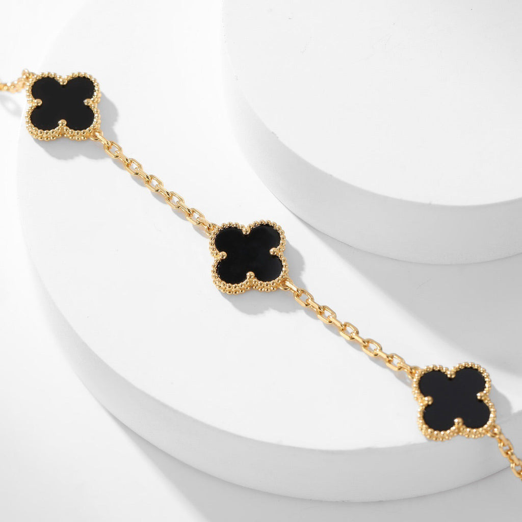TimiCLOVER 10 MOTIFS ONYX NECKLACE