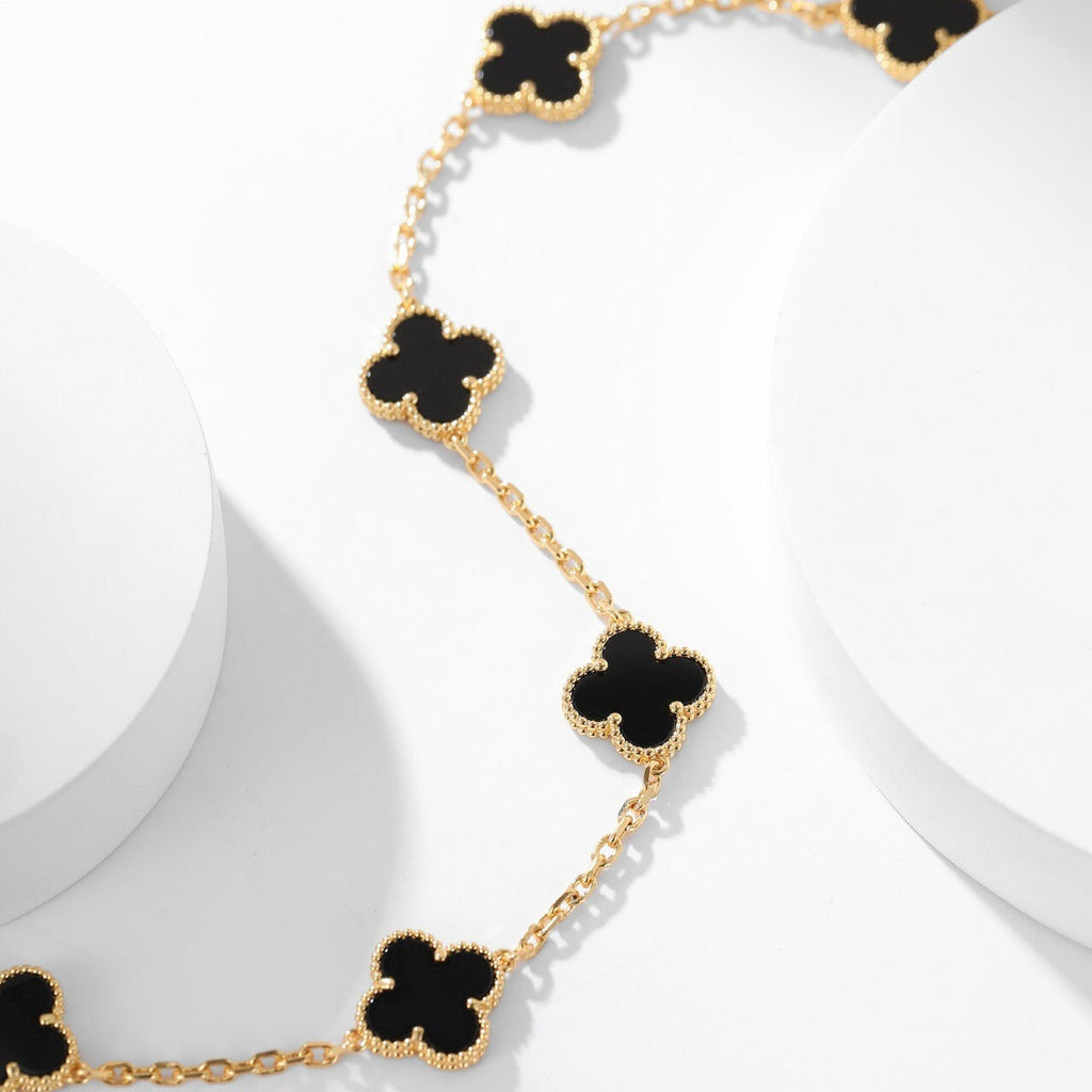 TimiCLOVER 10 MOTIFS ONYX NECKLACE