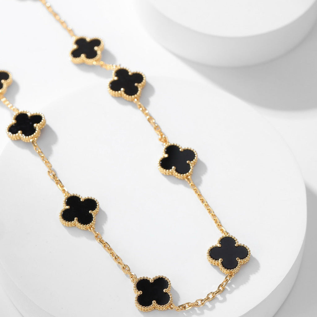 TimiCLOVER 10 MOTIFS ONYX NECKLACE