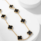 TimiCLOVER 10 MOTIFS ONYX NECKLACE