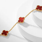 TimiCLOVER 10 MOTIFS CARNELIAN NECKLACE