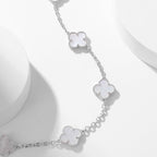 TimiCLOVER 10 MOTIFS WHITE MOTHER OF PEARL NECKLACE