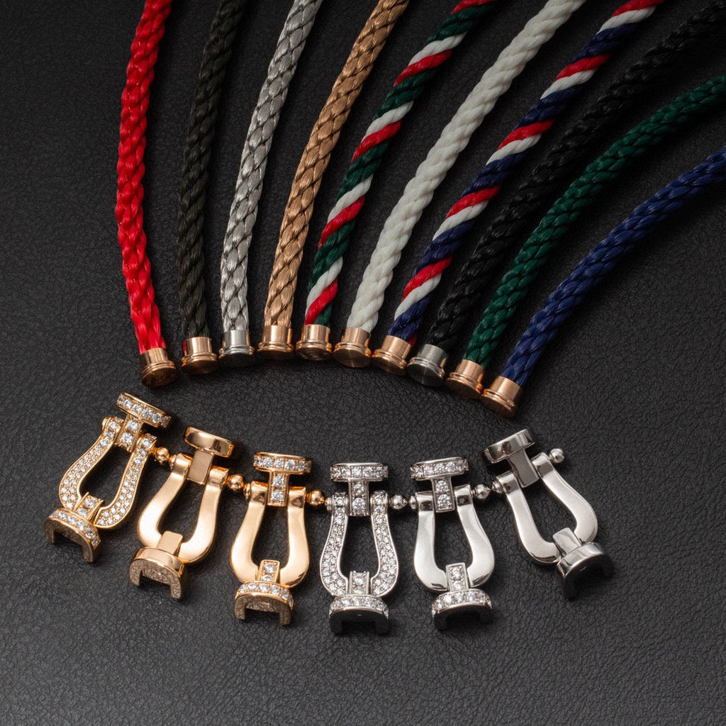 TimiFORCE LARGE HORSESHOE FULL DIAMOND BRACELET SILVER