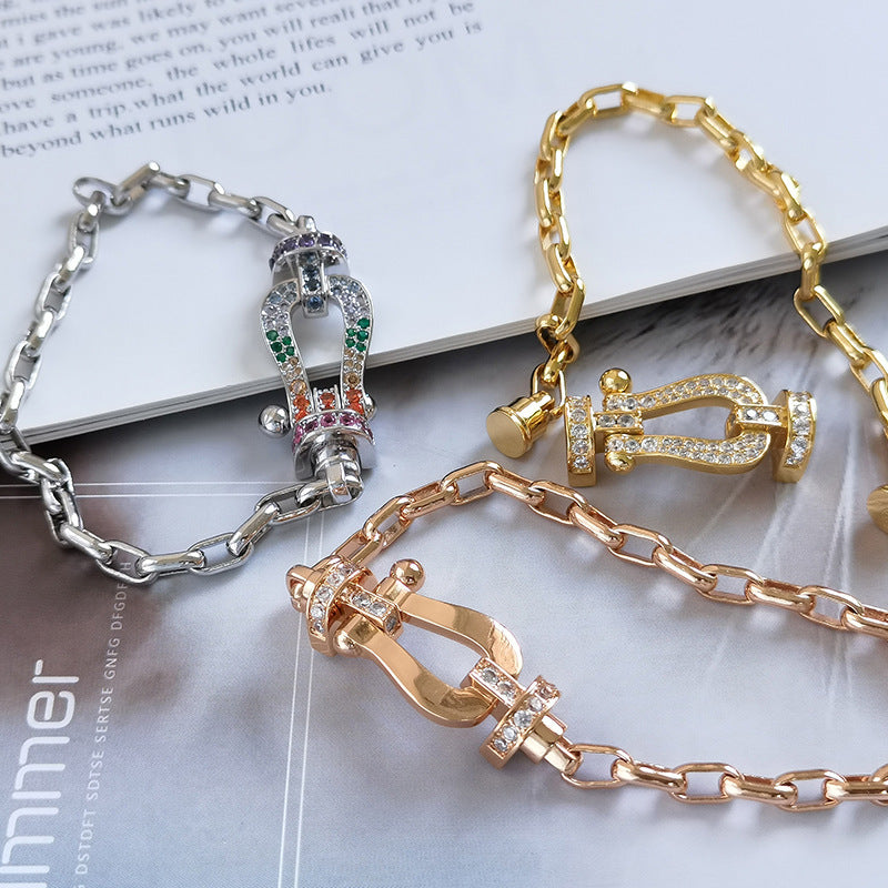 TimiFORCE LARGE HORSESHOE CLASP  METAL BRACELET