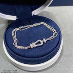 TimiFORCE SMALL HORSESHOE  DIAMOND CHAIN ROPE BRACELET