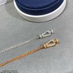 TimiFORCE SMALL HORSESHOE  DIAMOND CHAIN ROPE BRACELET