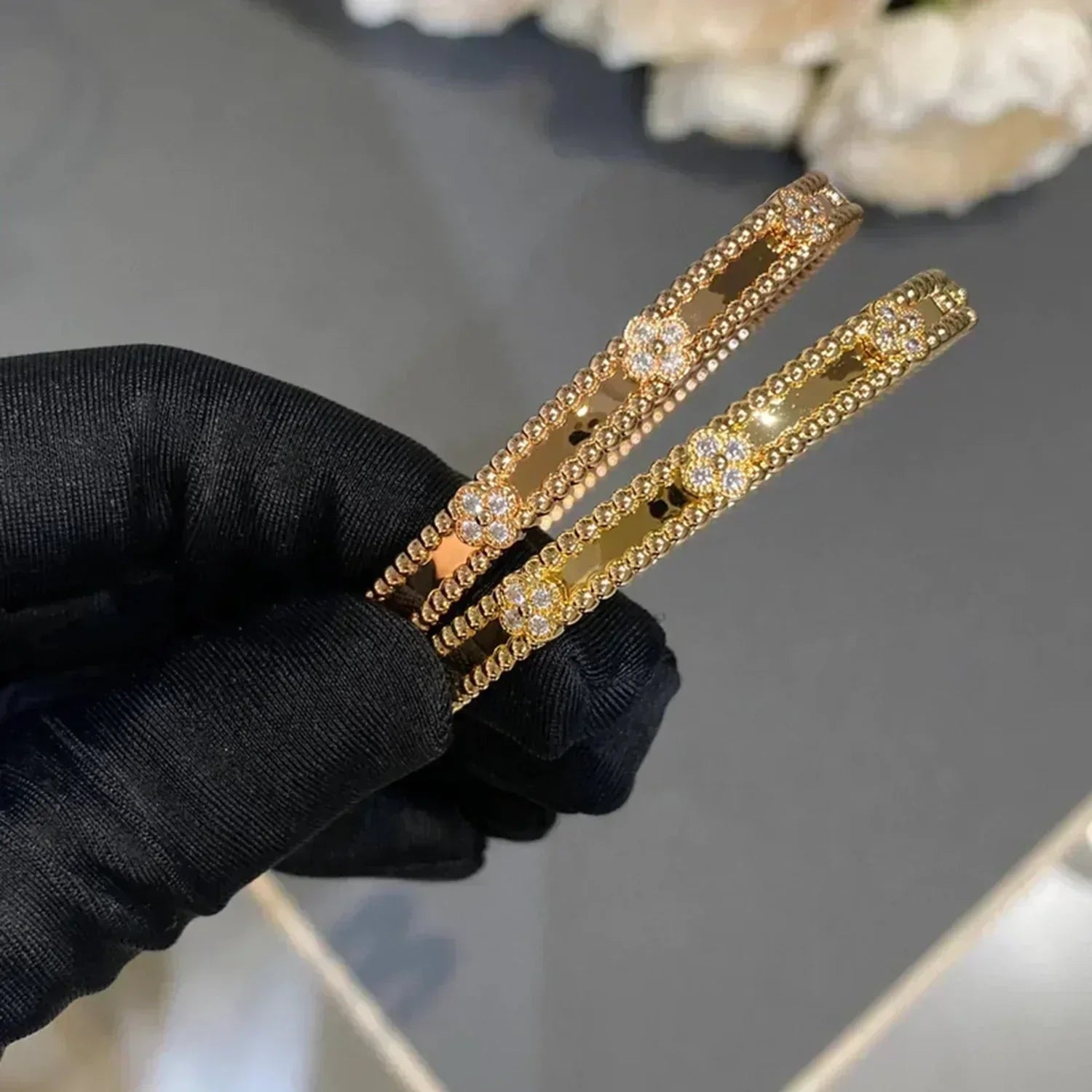 ¡®Timi¡¯CLOVER BRACELET 4MM DIAMONDS