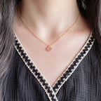 TimiCLOVER 15MM PINK MOTHER-OF-PEARL SINGLE FLOWER NECKLACE
