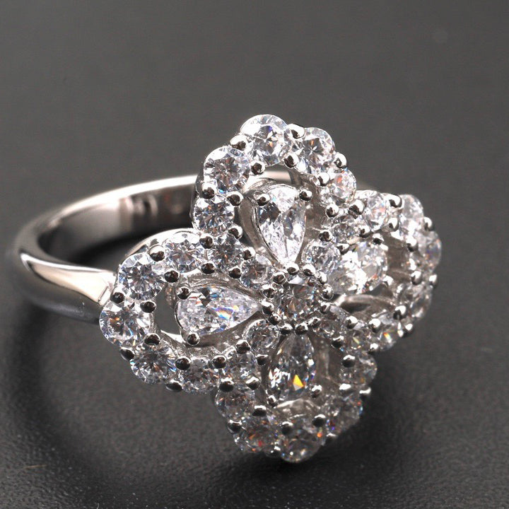 TimiLOOP RING FULL MOTIF DIAMOND 16MM SILVE