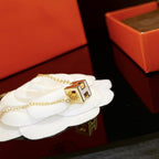 TimiH WHITE SQUARE GOLD NECKLACE