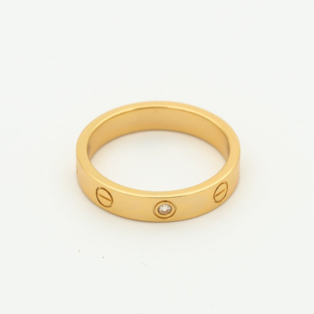 TimiLOVE RING 4MM 1 DIAMOND PINK GOLD