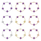 [Timi]New CLOVER 5 MOTIF LIGHT PURPLE BRACELET COLLECTION