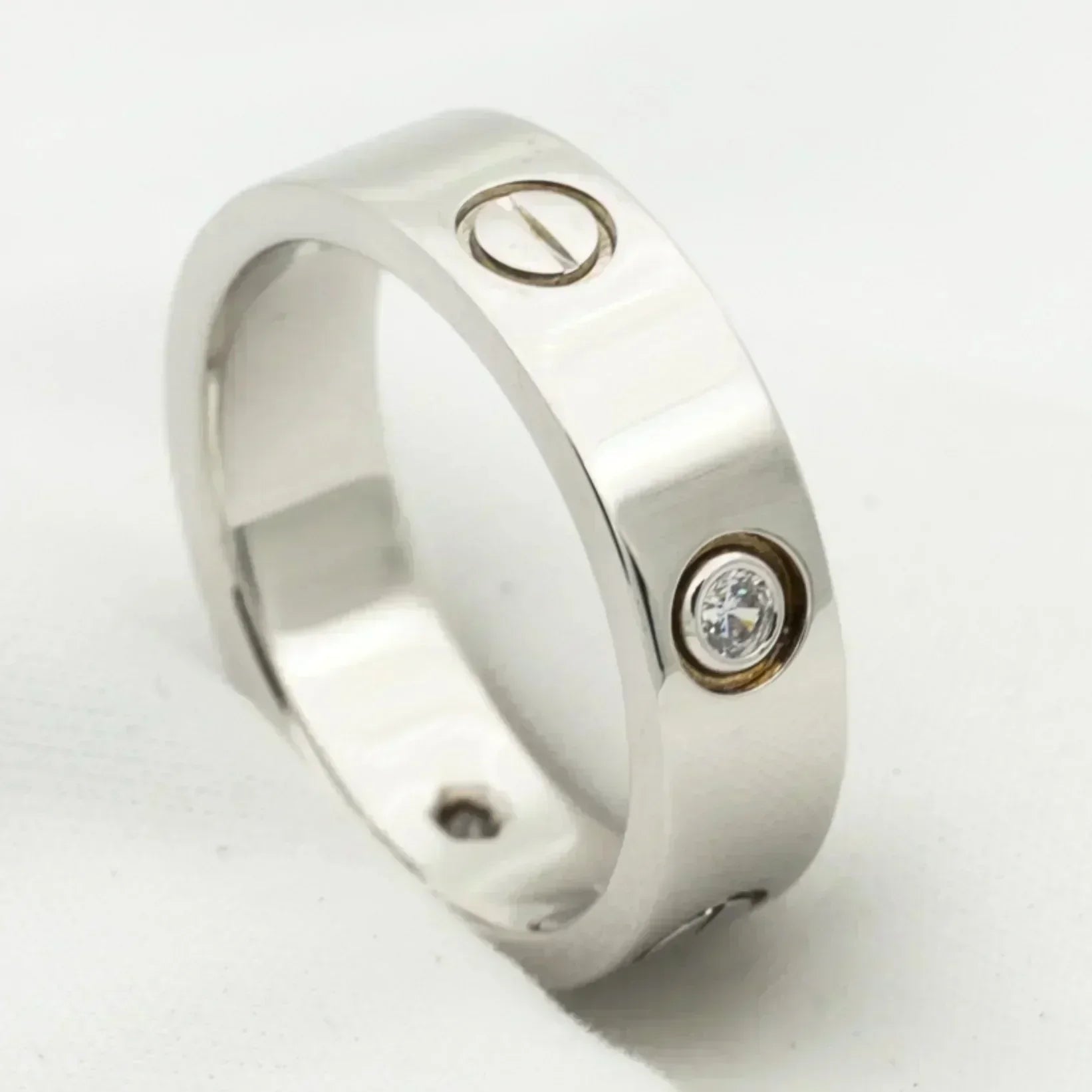 TimiLOVE RING 5.5MM 3 DIAMONDS SILVER