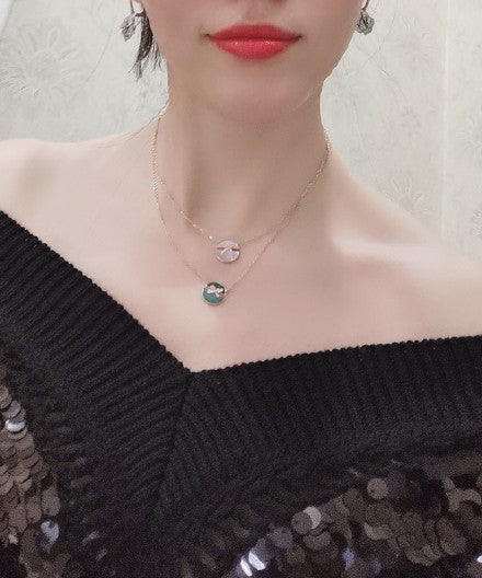 TimiJEUX DE PINK GOLD DIAMOND NECKLACE