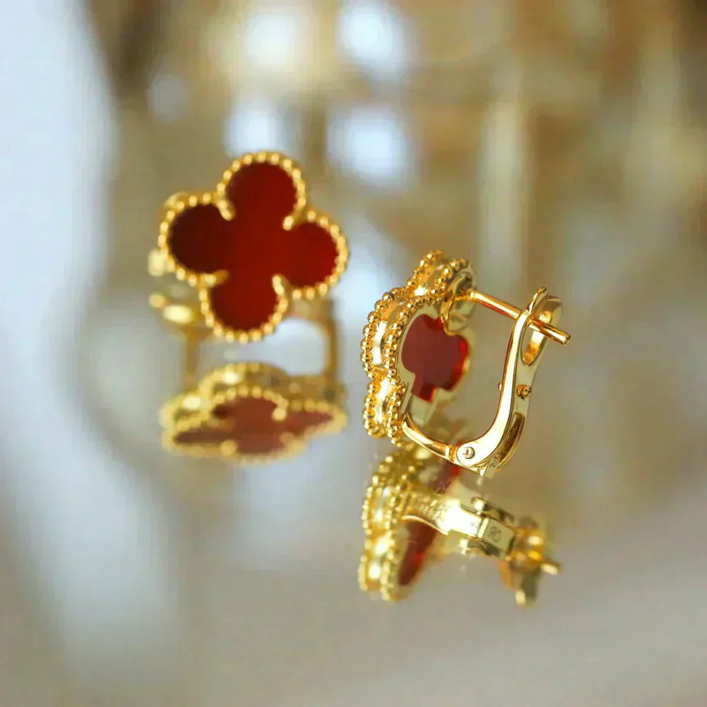 TimiCLOVER MEDIUM 1 MOTIFS CARNELIAN  EARRINGS