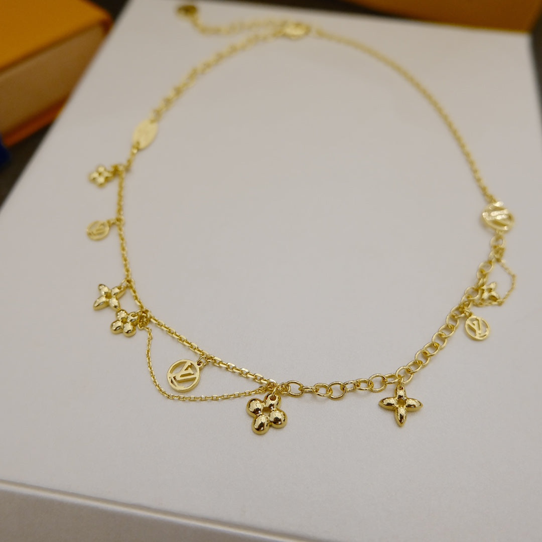 TimiBLOOMING SUPPLE NECKLACE BRASS