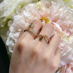 TimiHM KELLY CLOCHETTE DOUBLE RING IN  WITH DIAMONDS