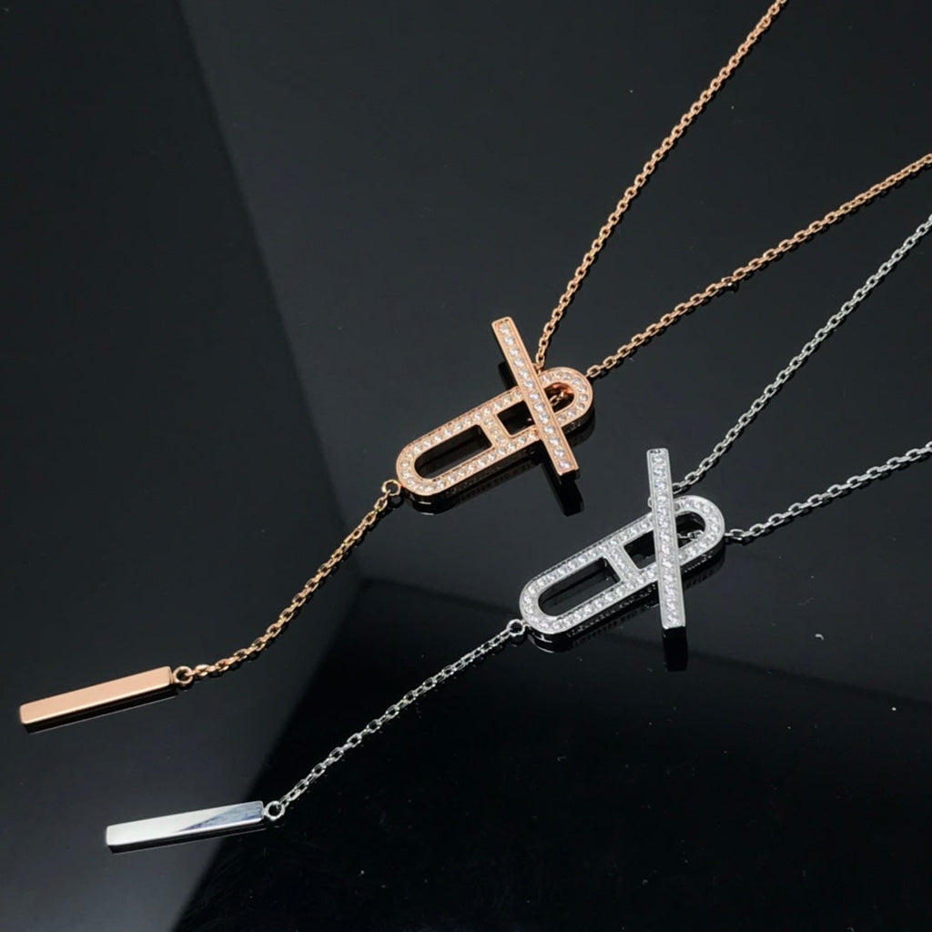 TimiHM NECKLACE PLATINUM ROSE GOLD DIAMOND