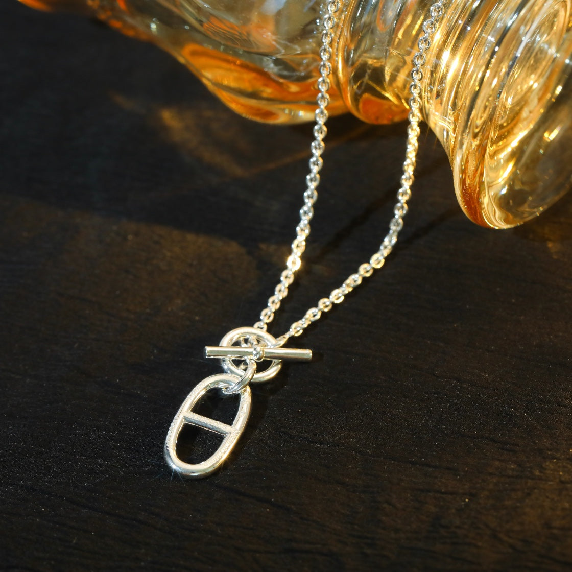 TimiHM CHAINE D'ANCRE PENDANT NECKLACE STERLING SILVER