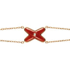 TimiJEUX BRACELET CARNELIAN PINK GOLD 1 DIAMOND