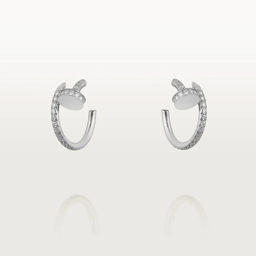 TimiJUSTE EARRINGS 12.75MM SILVER DIAMOND