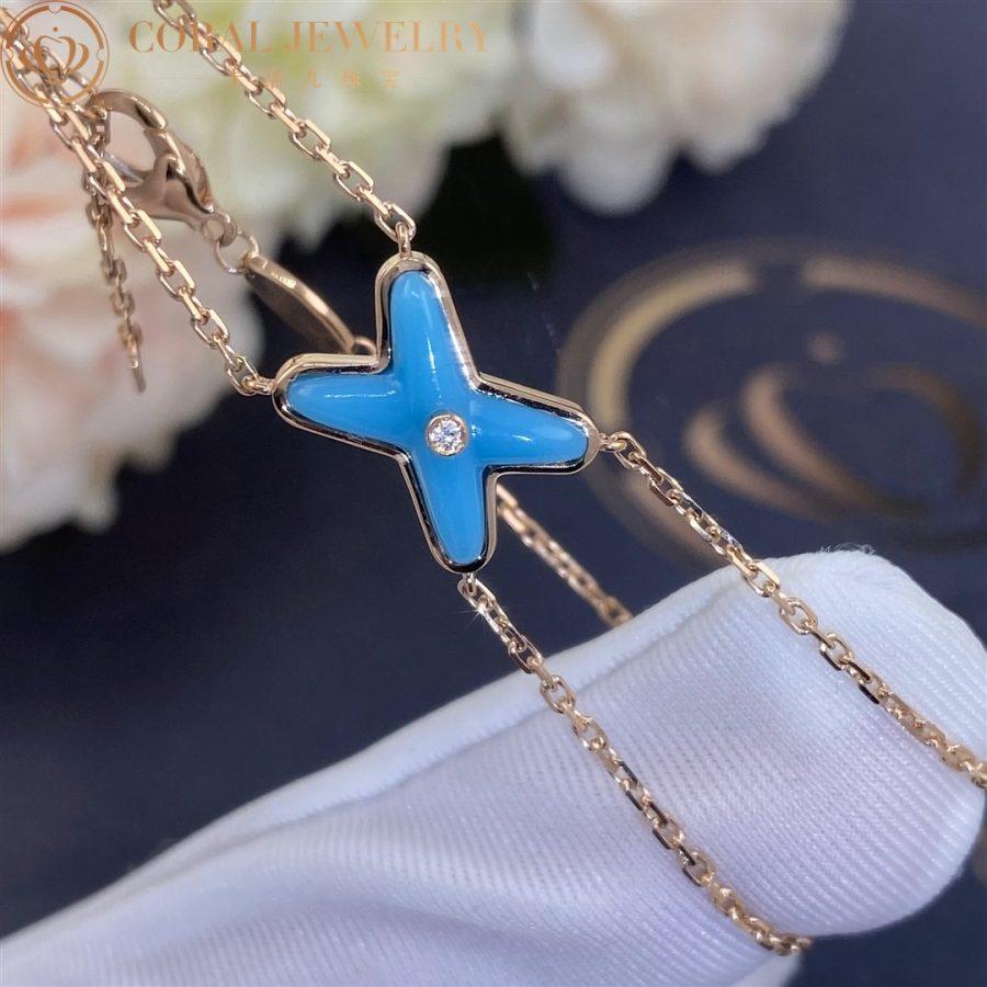 TimiJEUX BRACELET TURQUOISE PINK GOLD 1 DIAMOND