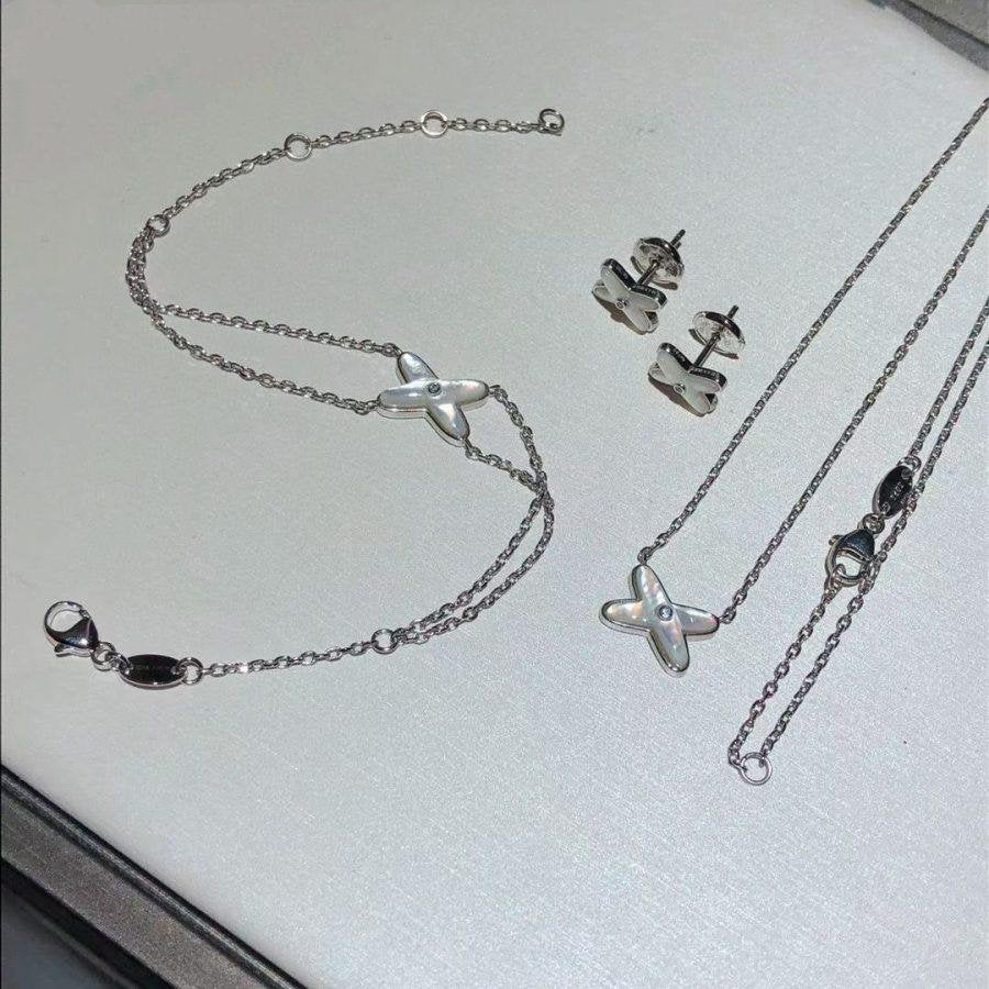 TimiJEUX BRACELET WHITE MOP SILVER 1 DIAMOND