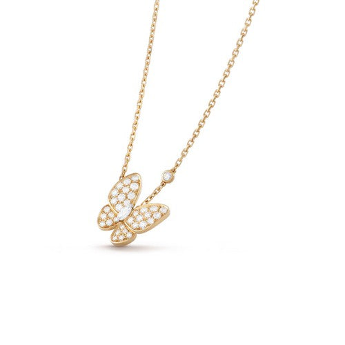 TimiBUTTERFLY DIAMOND NECKLACE