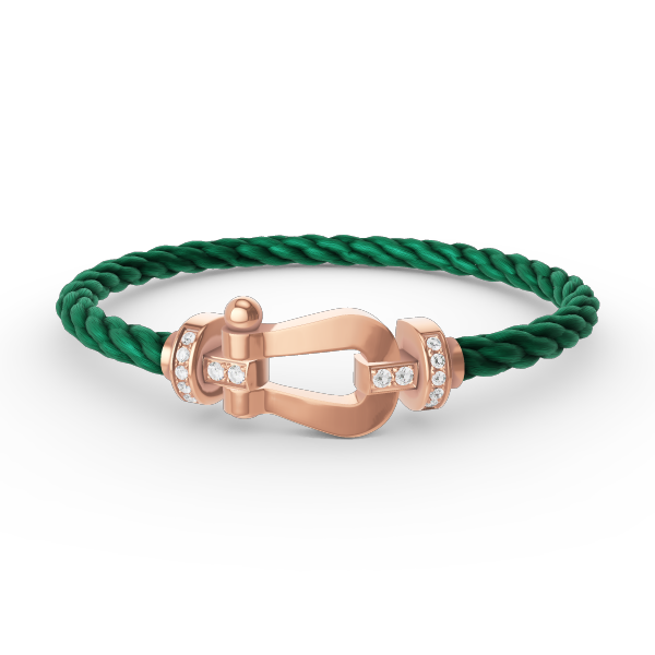 TimiFORCE LARGE HORSESHOE HALF DIAMOND BRACELET ROSE GOLD