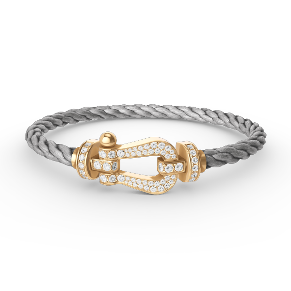 TimiFORCE LARGE HORSESHOE FULL DIAMOND BRACELET GOLD