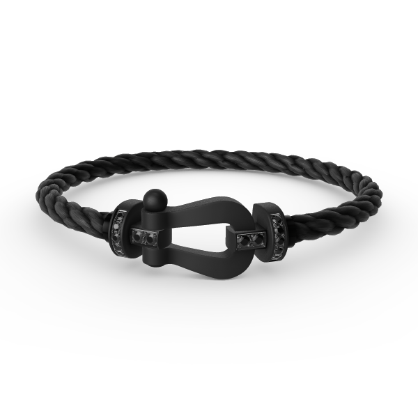 TimiFORCE LARGE SERIES HORSESHOE BLACK SAMURAI BRACELET