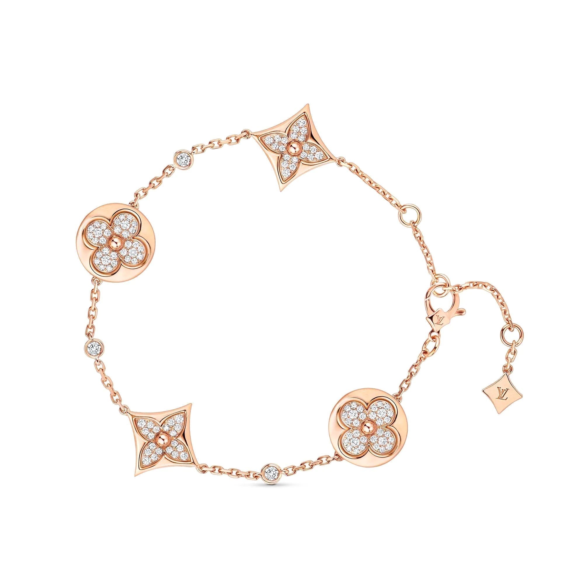 TimiSTAR AND SUN 4 MOTIFS GOLD DIAMONDS BRACELET