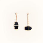 TimiCHAINE VERSO BLACK CERAMIC EARRINGS