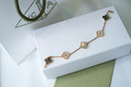 [Timi]New  CLOVER 5 MOTIF GRAY MOP BRACELET COLLECTION