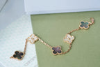 [Timi]New  CLOVER 5 MOTIF GRAY MOP BRACELET COLLECTION