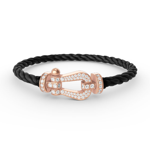 TimiFORCE LARGE HORSESHOE FULL DIAMOND BRACELET ROSE GOLD