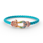 TimiFORCE LARGE HORSESHOE  COLORED DIAMOND BRACELET ROSE GOLD