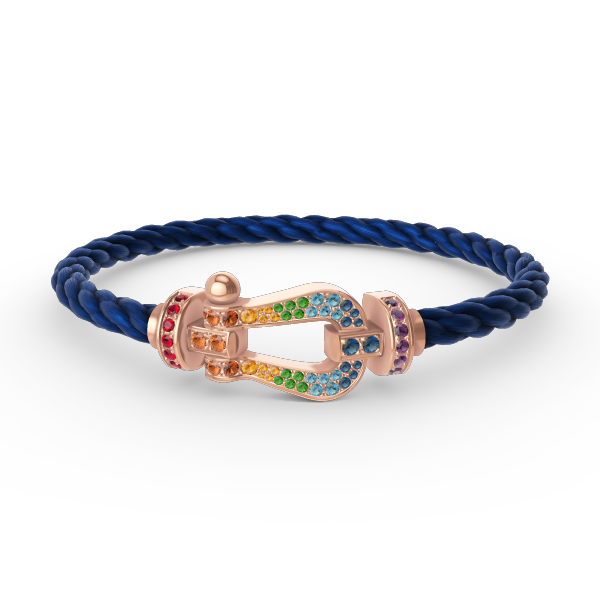 TimiFORCE LARGE HORSESHOE  COLORED DIAMOND BRACELET ROSE GOLD