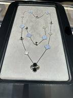 [Timi] 25 NEW CLOVER 15 MOTIFS PURPLE CHALCEDONY