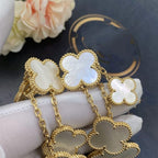 TimiCLOVER EARRINGS WHITE MOP 4 MOTIFS GOLD