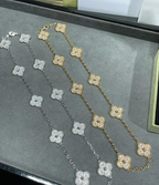 [Timi]CLOVER 10 MOTIFS FULL DIAMOND NECKLACE
