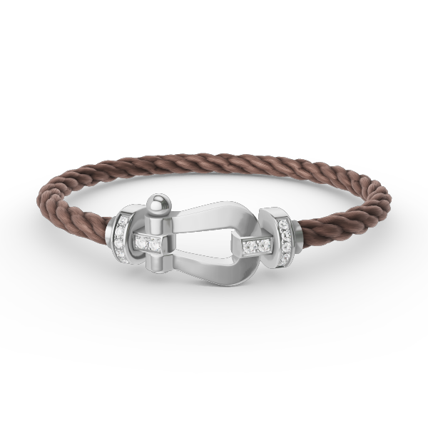 TimiFORCE LARGE HORSESHOE HALF DIAMOND BRACELET SILVER